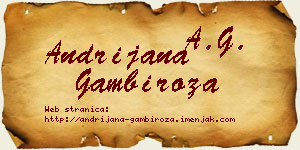 Andrijana Gambiroža vizit kartica